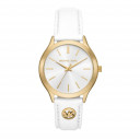 Michael Kors Slim Runway 3-hands gold white MK7466