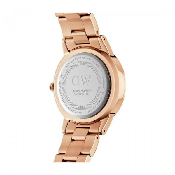 DANIEL WELLINGTON Iconic Link Rose/Musta 36mm DW00100210
