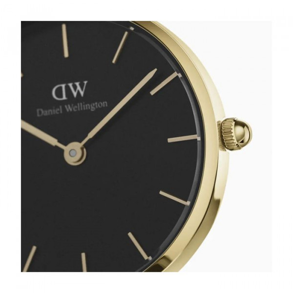 DANIEL WELLINGTON Petite Evergold Mesh Kulta/Musta 28mm DW00100349