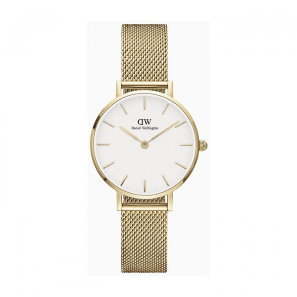 DANIEL WELLINGTON Petite Evergold Mesh Kulta/Valkoinen 28mm DW00100350