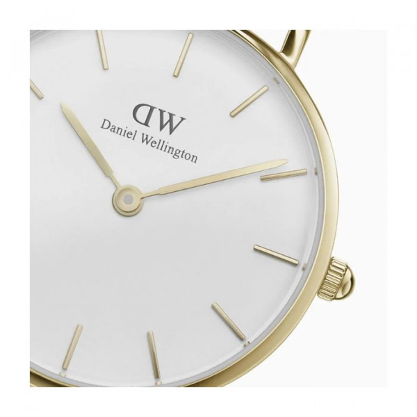 DANIEL WELLINGTON Petite Evergold Mesh Kulta/Valkoinen 28mm DW00100350