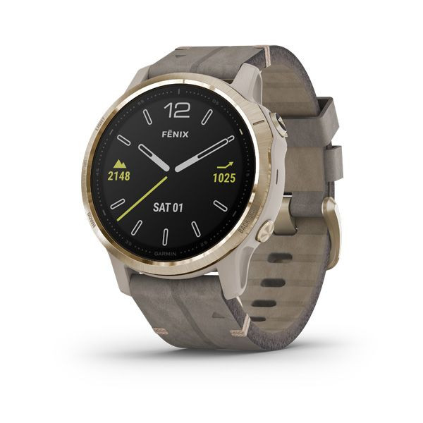 Garmin Fenix 6S Sapphire Light Gold älykello 010-02159-4