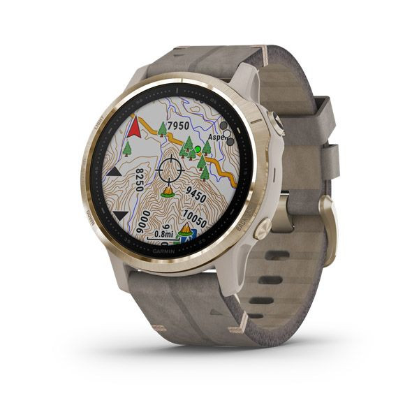 Garmin Fenix 6S Sapphire Light Gold älykello 010-02159-4