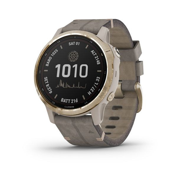 GARMIN Fenix 6S Pro Solar Gold Suede 010-02409-26