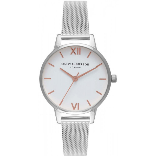 OLIVIA BURTON Midi Dial White Dial & Silver Mesh OB16MDW22