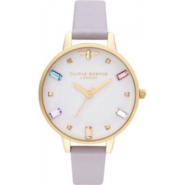 OLIVIA BURTON Rainbow Bee Demi Parma Violet & Gold OB16RB11