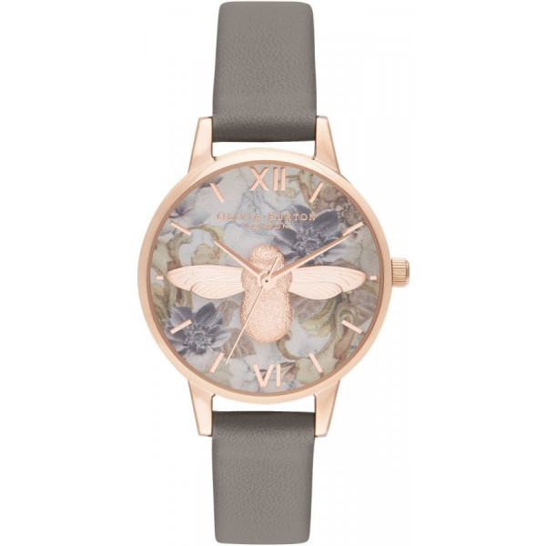 OLIVIA BURTON Midi 3D Bee Vegan London Grey & Rose Gold OB16CS19
