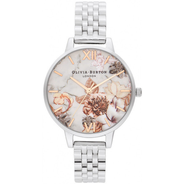 OLIVIA BURTON Marble Florals Rose Gold & Silver Bracelet OB16CS31