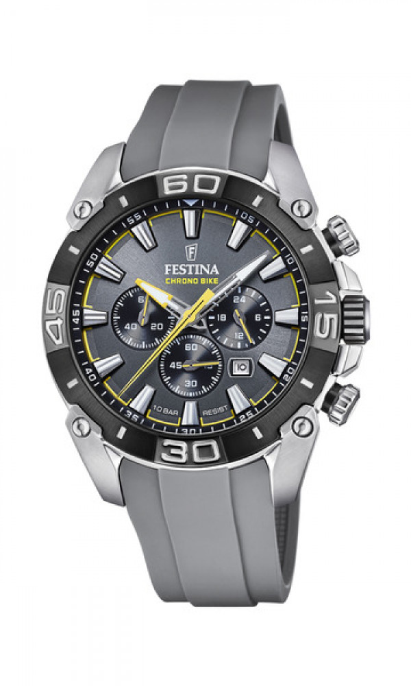 FESTINA Miesten rannekello CHRONOBIKE GENTS harmaa silikoniranne