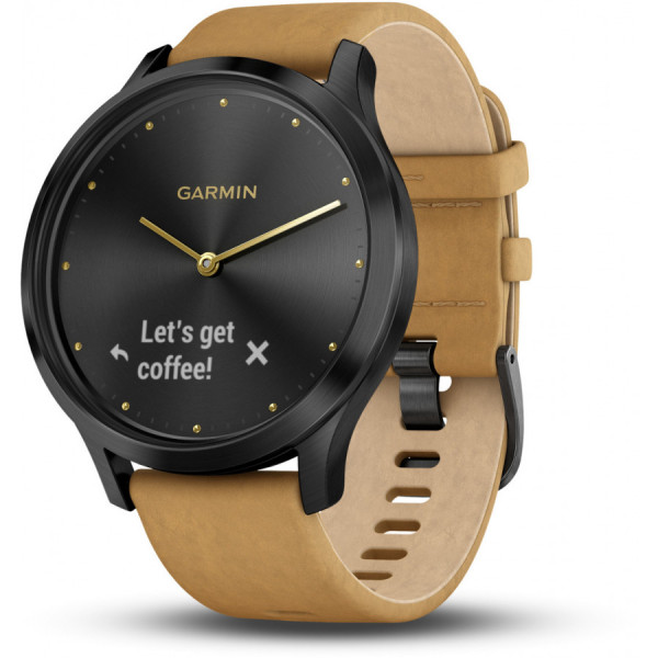 GARMIN Vivomove HR Premium Black-Tan 010-01850-00