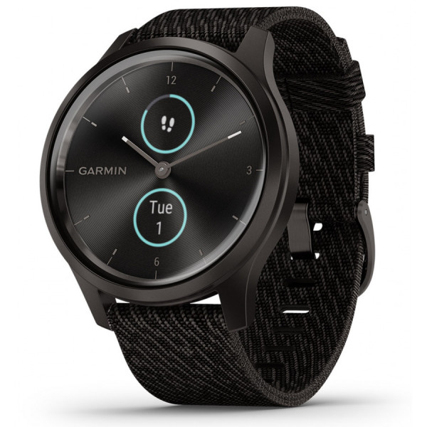 GARMIN Vivomove Style Black Pepper Nylon and Slate hybridiälykello 010-02240-03