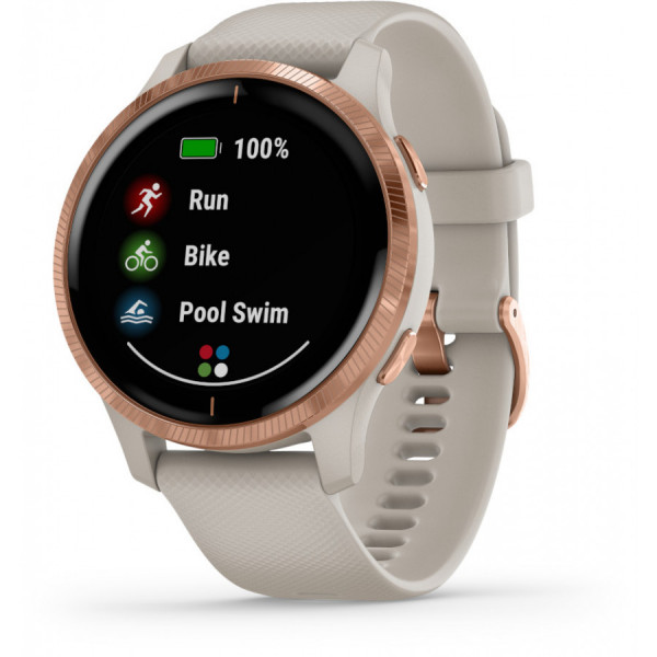 GARMIN Venu Light Sand and Rose Gold AMOLED GPS-älykello 010-02173-22