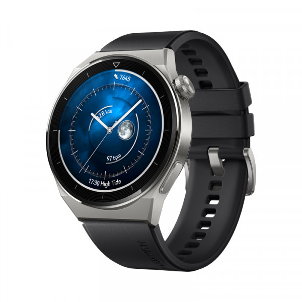 HUAWEI Watch GT3 Pro 46mm musta fluoroelastomeeriranneke 55028468