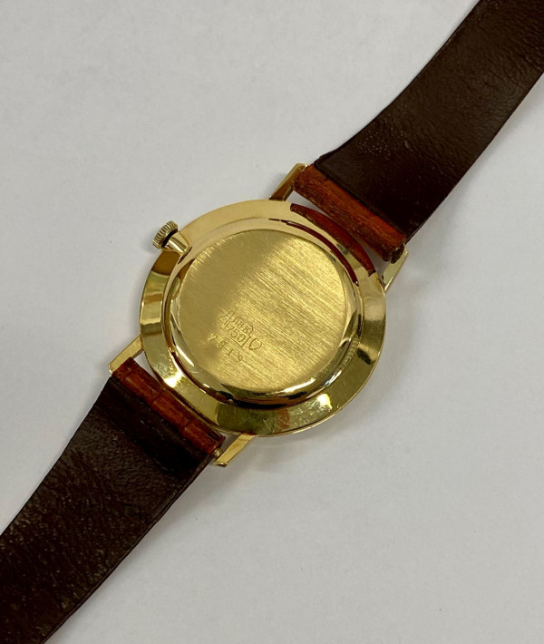 CINY Vintage kultakello 18k nahkaranneke