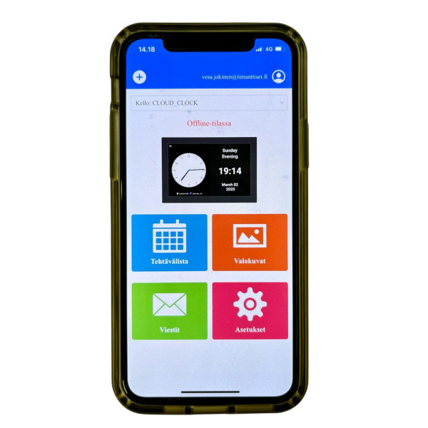 Älykäs puhuva digitaalinen kalenterikello