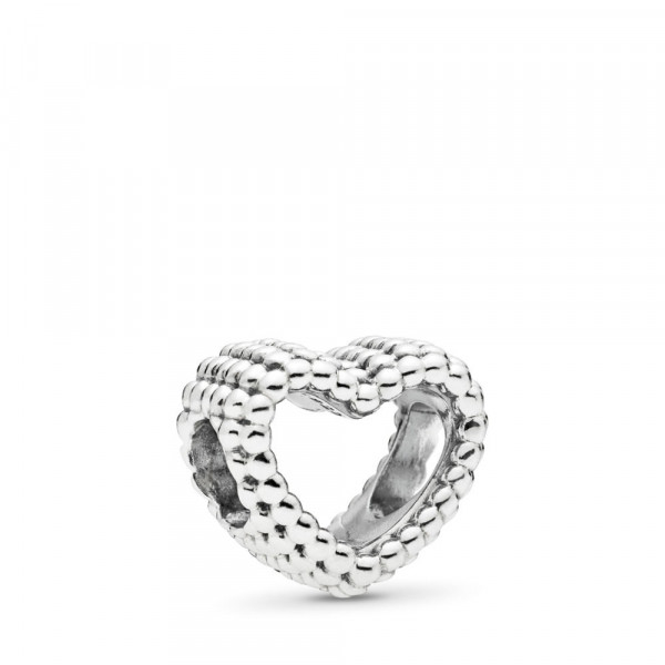 PANDORA Beaded Heart Charm 797516