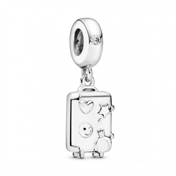 PANDORA SUITCASE CZ PINK ENAMEL