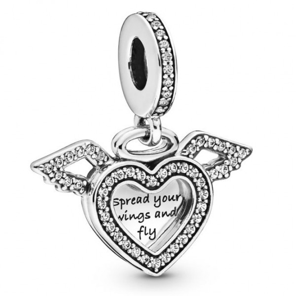 PANDORA Angel Heart And Wings Dangle -riipus 798485C01