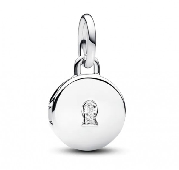 Pandora Moments Openable & Engravable Love Locket Dangle Charm Sterling silver hela 793066C01