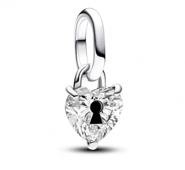 Pandora ME Keyhole Heart Mini Dangle Charm Sterling silver hela 793086C01