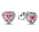 Pandora Timeless pinkit sydänkorvakorut 298427C02