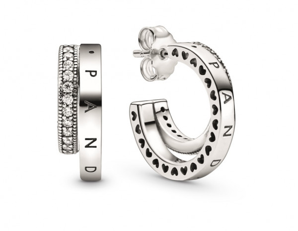 PANDORA Korvakorut PAVÉ DOUBLE HOOP