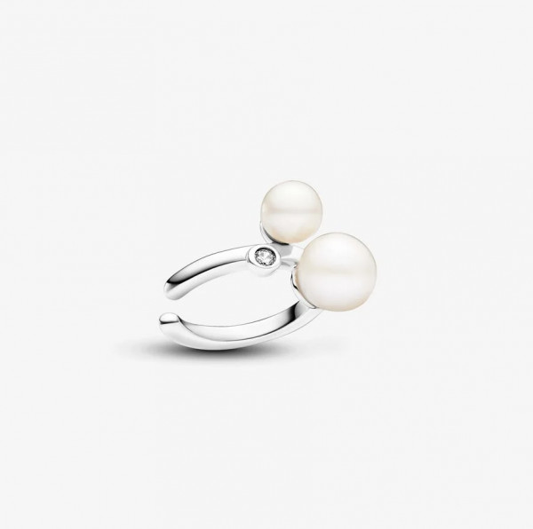 Pandora Duo Treated Freshwater Cultured Pearls Ear Cuff 293151C01