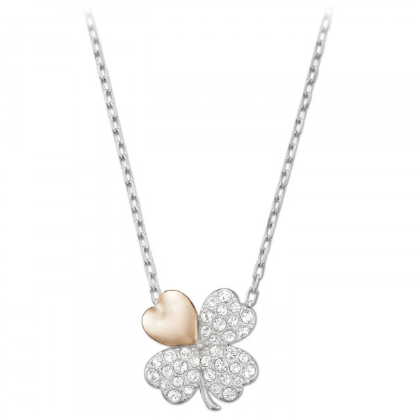 SWAROVSKI Stone Necklace, White, Rhodium plated 5512604