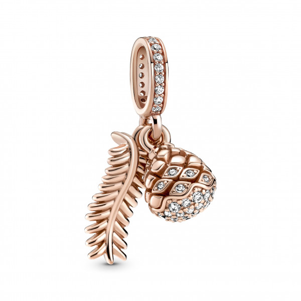 PANDORA Kullattu hela ROSE SPARKLING PINE CONE DANGL 789557C01
