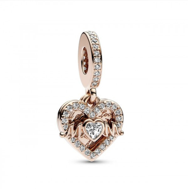 Pandora Moments Heart & Mum 14k Rose gold-plated hela 789402C01