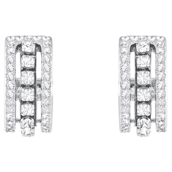 SWAROVSKI Further Pierced Earrings, White, Rhodium plating 5409658