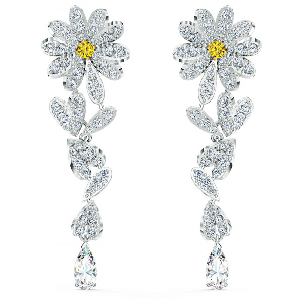 SWAROVSKI Eternal Flower Pierced Earrings, Yellow, Mixed metal finish 5512655