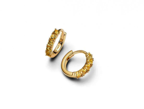 Pandora Timeless Yellow Hoop Korvakorut 263849C01