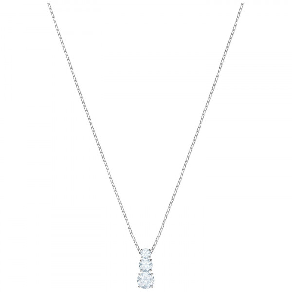 SWAROVSKI Attract Trilogy Round Pendant, White, Rhodium plating 5414970