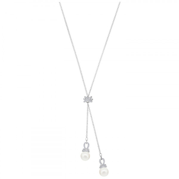 SWAROVSKI Originally Y Necklace, White, Rhodium plating 5467313