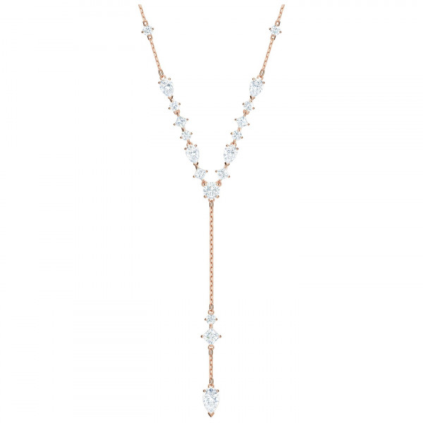 SWAROVSKI Attract Y Necklace, White, Rose-gold tone 5556911