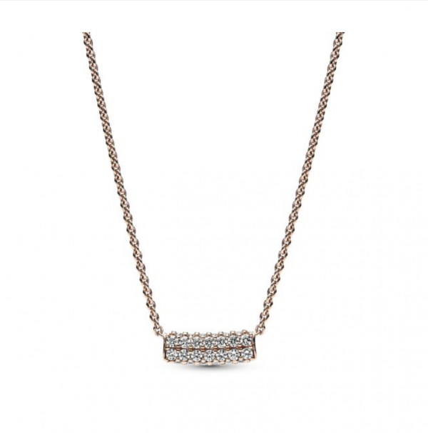 Pandora Timeless Pave Double-row Bar kaulakoru 382621C01-45