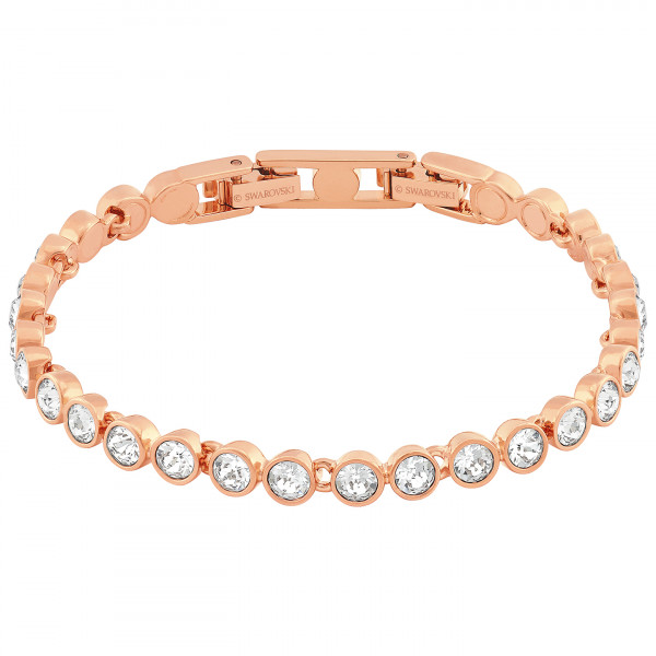 SWAROVSKI Tennis Bracelet, White, Rose-gold tone plated 5039938