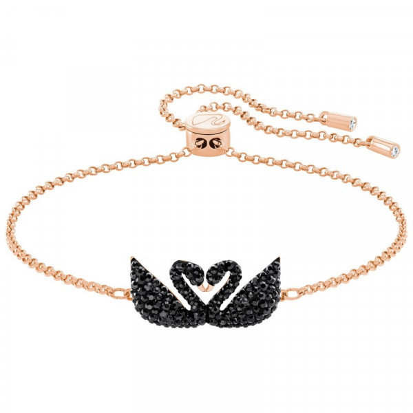 SWAROVSKI ICONIC SWAN Rannekoru, Rose gold/black