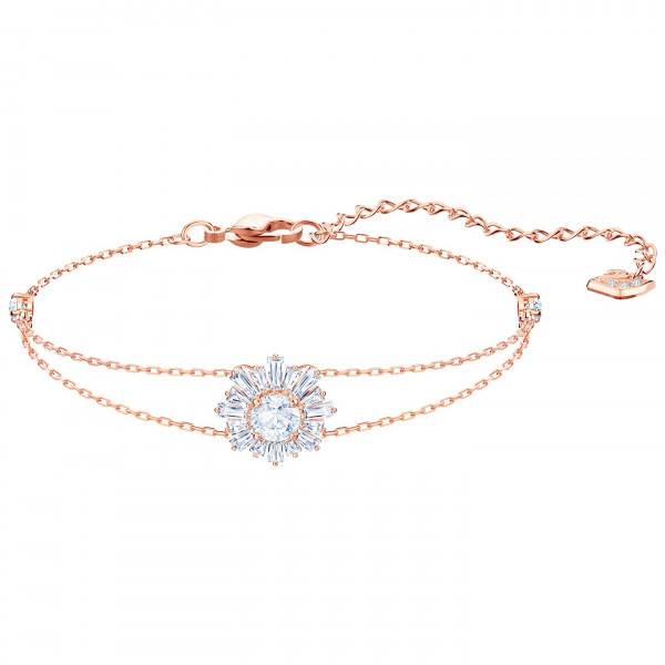 SWAROVSKI Sunshine Bracelet, White, Rose gold plating 5451357