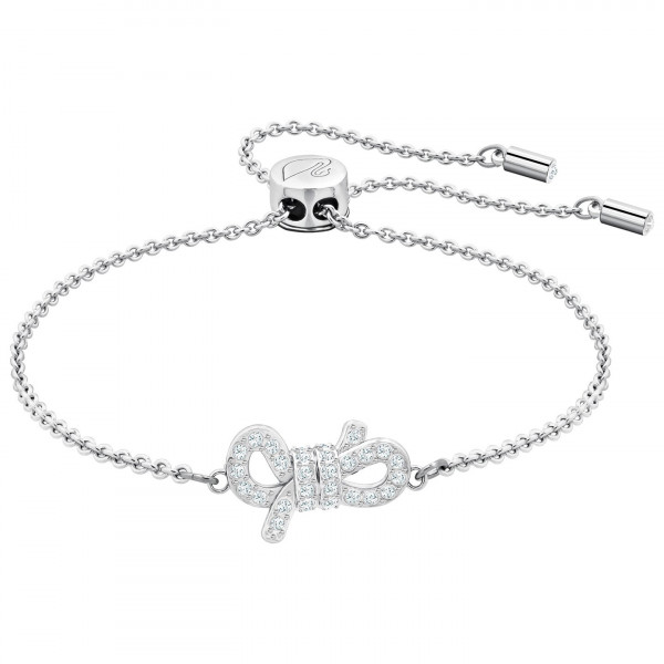 SWAROVSKI Lifelong Bow Bracelet, White, Rhodium plating 5469983