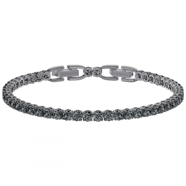 SWAROVSKI Tennis Deluxe Bracelet, Gray, Ruthenium plated 5514655