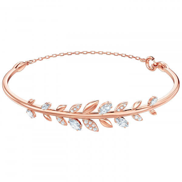 SWAROVSKI Mayfly Bangle, White, Rose gold plating 5410411