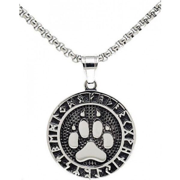 Northern Viking Jewelry NVJRS064 Wolf Paw Rune kaulakoru