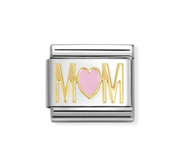 Nomination Classic teräs 18k MOM pink heart 030272/84