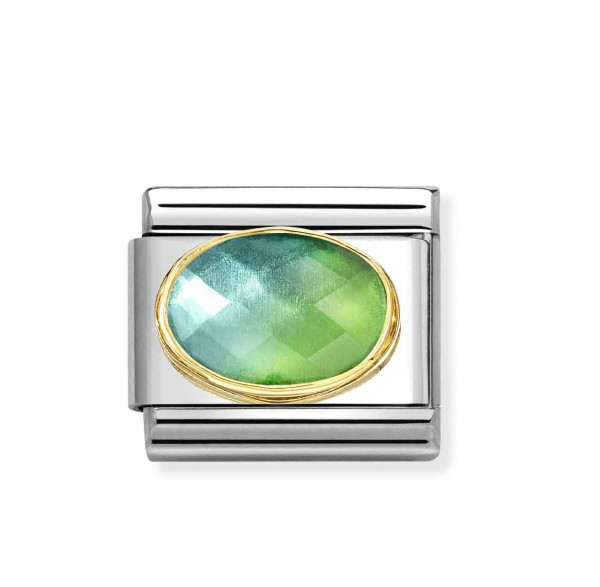 Nomination Classic 18k teräs blue/green stone 330606/006