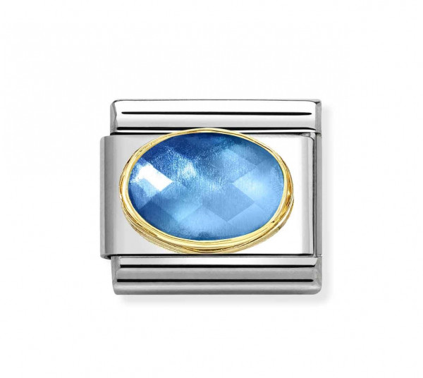 Nomination Classic teräs 18k lightblue/blue stone 030612/038