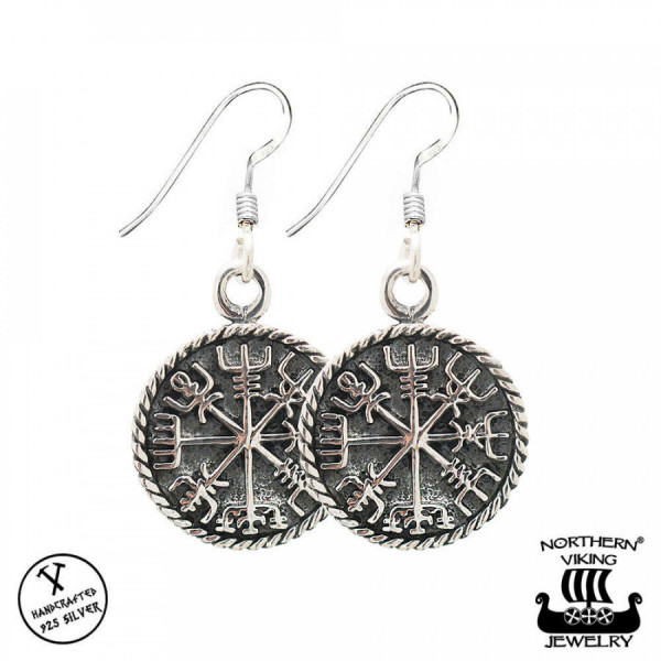 Northern Viking Jewelry NVJKK030 Vegvisir korvakorut