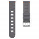 POLAR rei’itetty nahkaranneke 22 mm harmaa/oranssi koko M/L 910101219