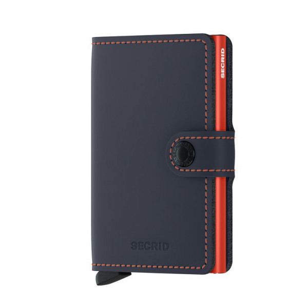 SECRID Miniwallet Matte Night blue & Orange